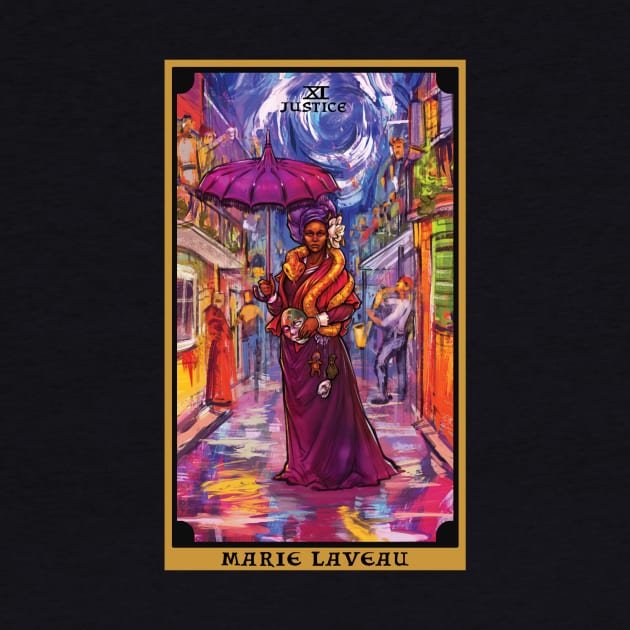 Marie Laveau In The Justice Tarot Card by rivkazachariah